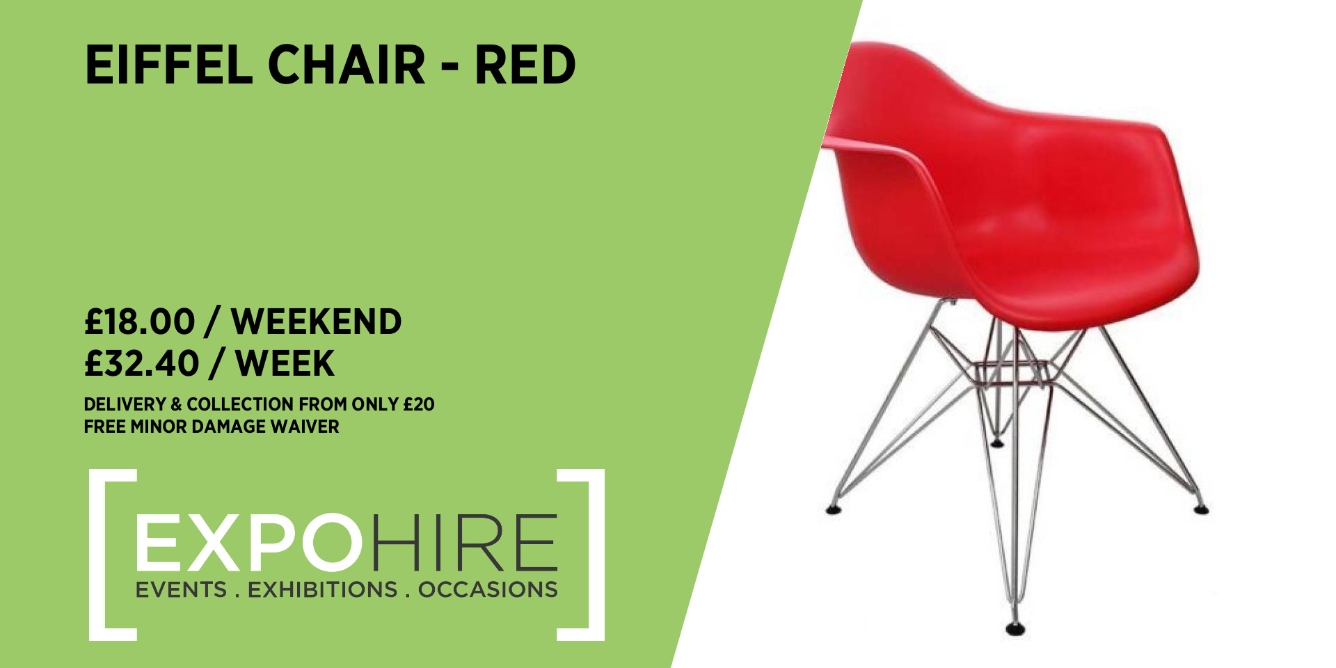 Red best sale eiffel chair